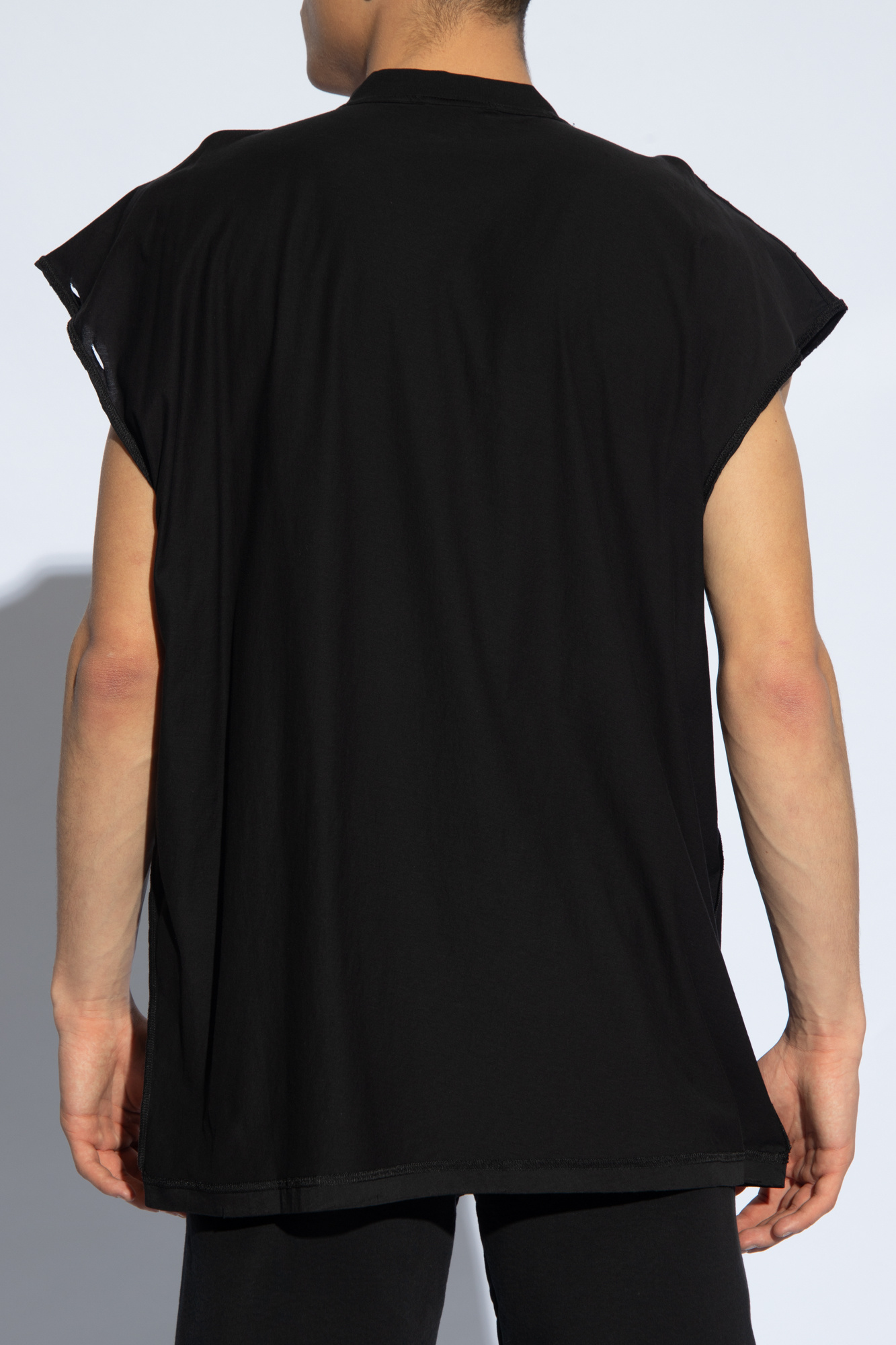 Black Tank top with logo Balenciaga - IetpShops Germany